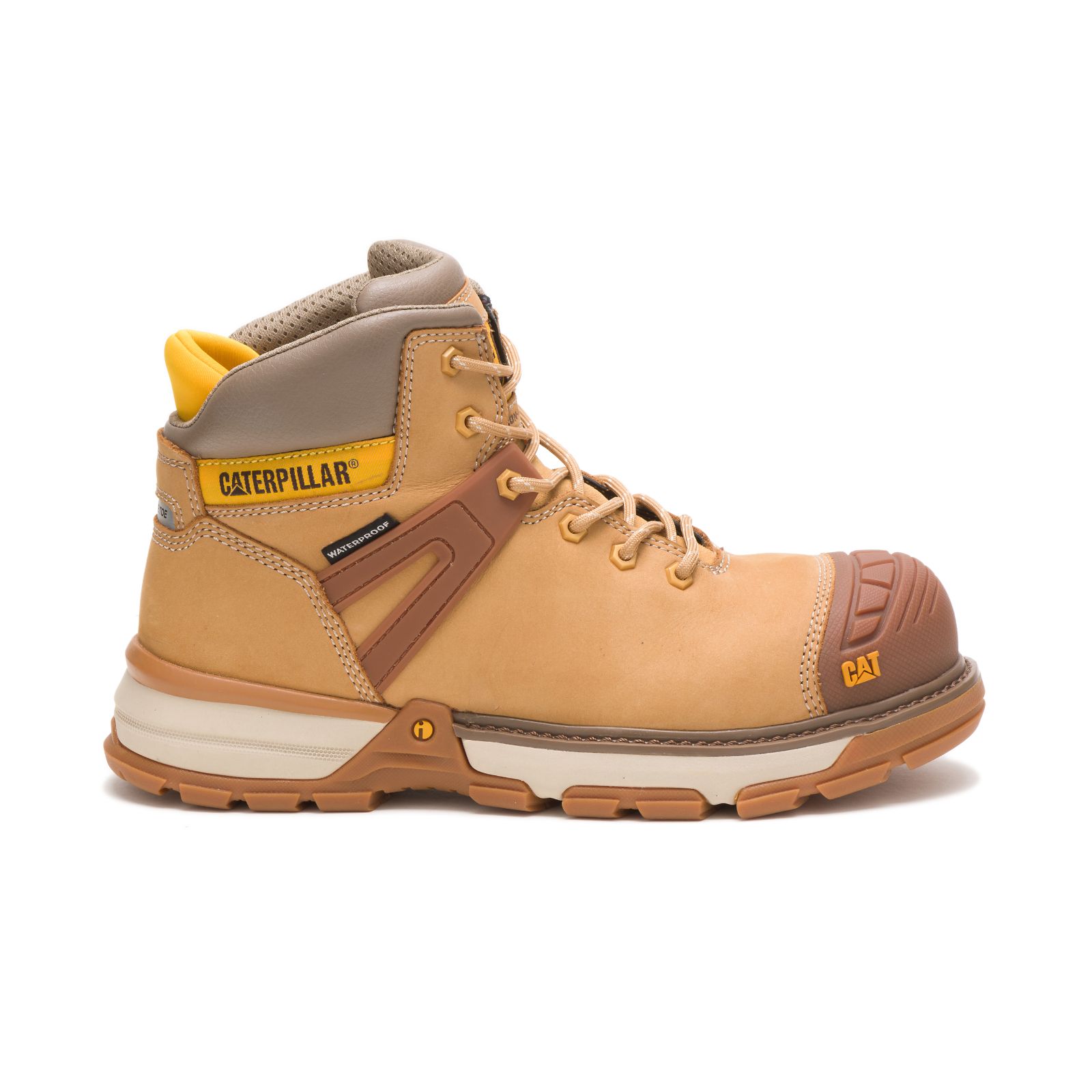 Caterpillar Boots South Africa - Cat Men's Excavator Superlite Waterproof Nano Toe Work Boots Orange YQ9180354